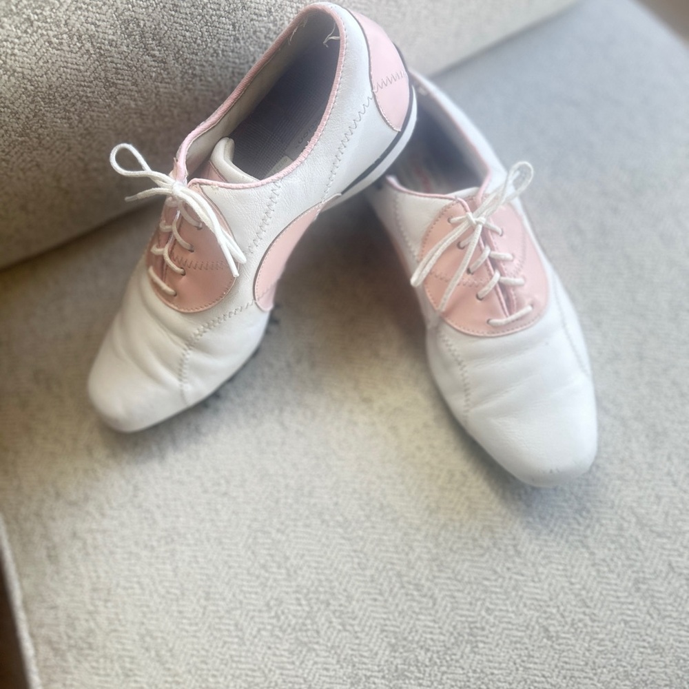 FootJoy Women's Pink and White Golf Shoes
